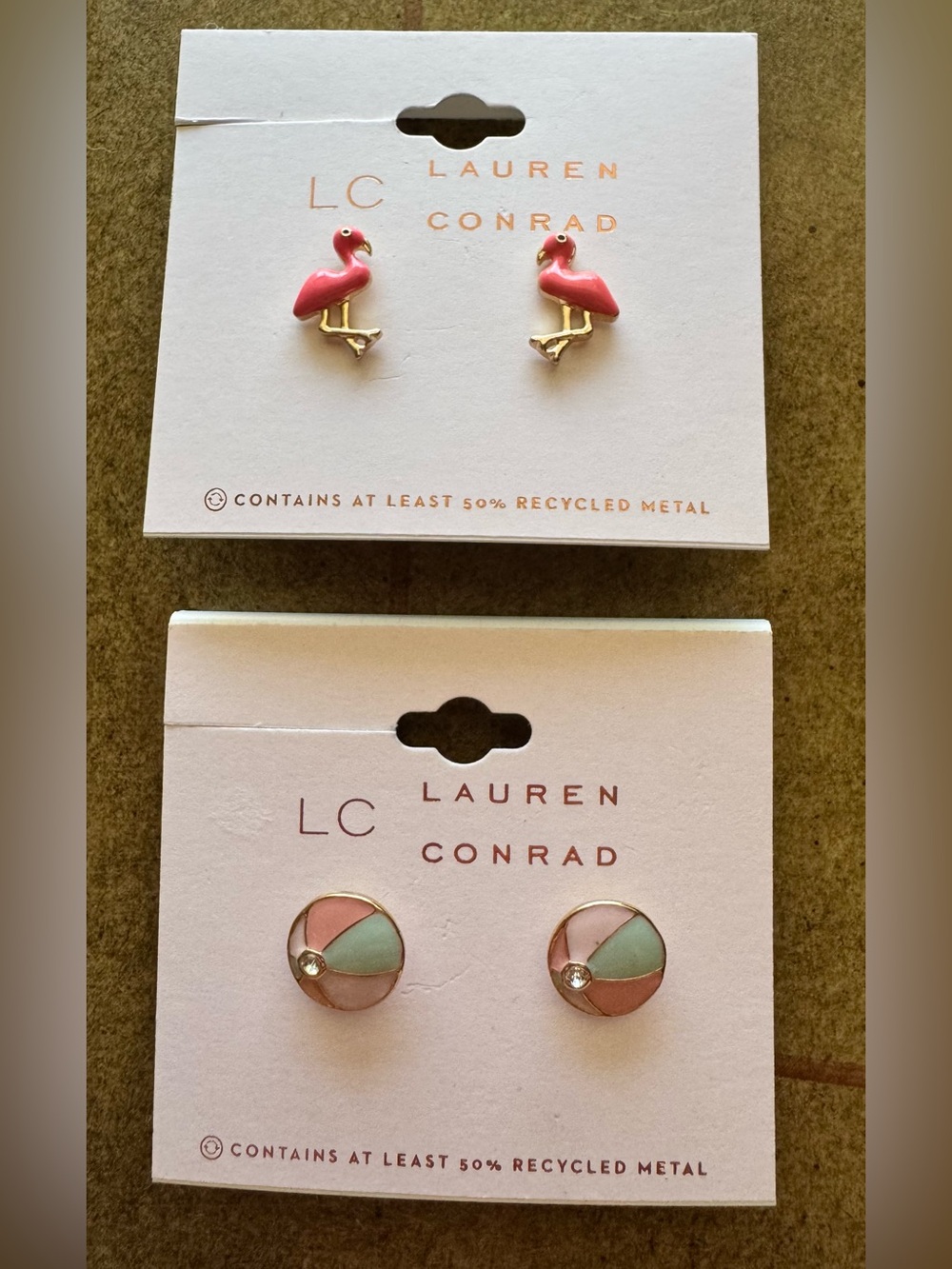 LC Lauren Conrad - Two Pair of Summer Themed Earrings - NWT